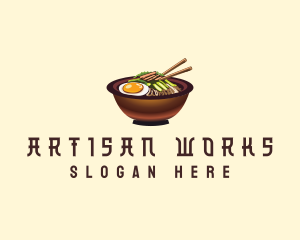 Korean Bibimbap Bowl logo design