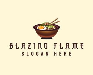 Korean Bibimbap Bowl logo design