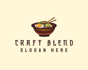 Korean Bibimbap Bowl logo design