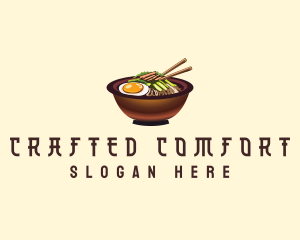 Korean Bibimbap Bowl logo design