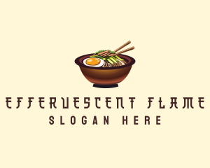 Korean Bibimbap Bowl logo design