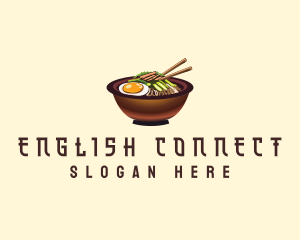 Korean Bibimbap Bowl logo design