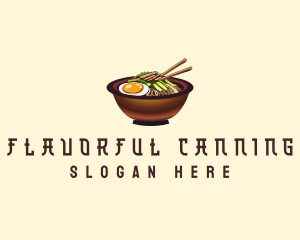 Korean Bibimbap Bowl logo design