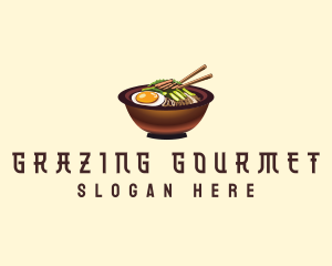 Korean Bibimbap Bowl logo design