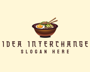 Korean Bibimbap Bowl logo design