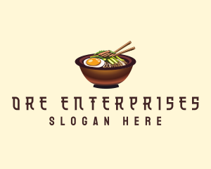 Korean Bibimbap Bowl logo design