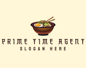 Korean Bibimbap Bowl logo design