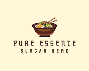 Korean Bibimbap Bowl logo design