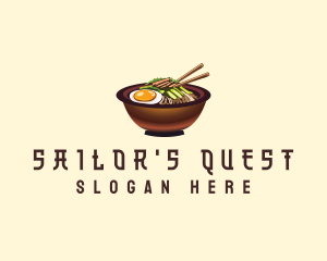 Korean Bibimbap Bowl logo design