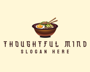 Korean Bibimbap Bowl logo design