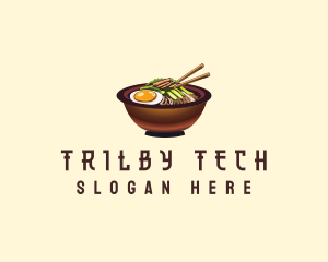 Korean Bibimbap Bowl logo design