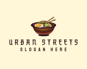 Korean Bibimbap Bowl logo design