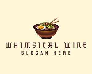 Korean Bibimbap Bowl logo design