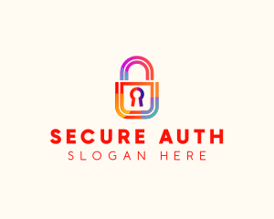 Security Padlock Technology logo design