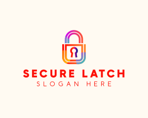 Security Padlock Technology logo design