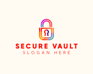 Security Padlock Technology logo design