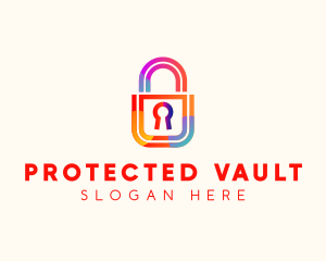 Security Padlock Technology logo design