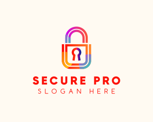 Security Padlock Technology logo design