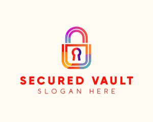 Security Padlock Technology logo design