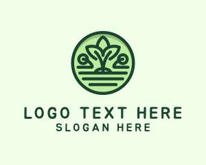 Minimalist Tree Sapling logo