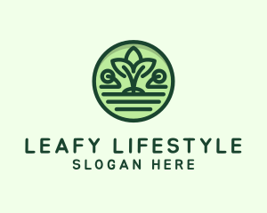 Minimalist Tree Sapling logo design