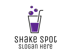 Blueberry Juice Drink logo design