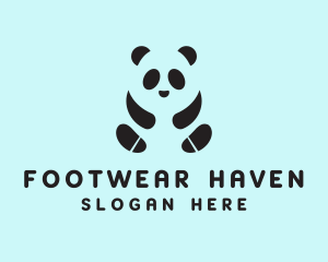 Black Panda Footwear logo design