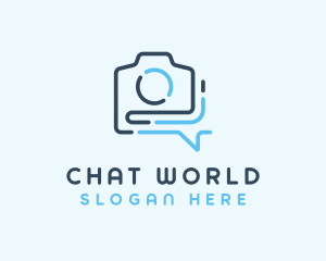 Minimalist Photography Chat  logo design