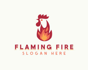 Flaming Chicken Grilling logo