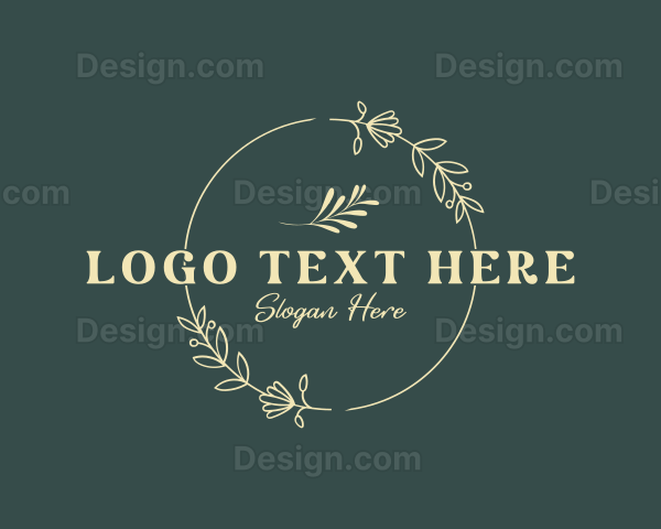 Chic Floral Wreath Logo