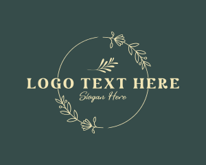 Chic Floral Wreath  logo