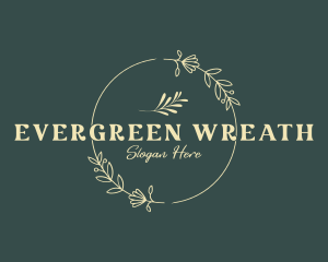 Chic Floral Wreath  logo design