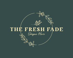 Chic Floral Wreath  logo design