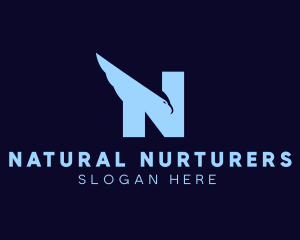 Wings Letter N logo design