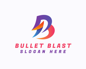 Electric Bolt Letter B  logo design