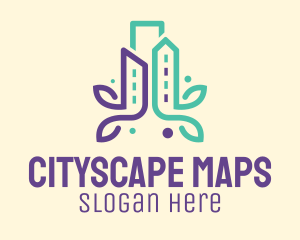 Garden Hotel Cityscape logo design