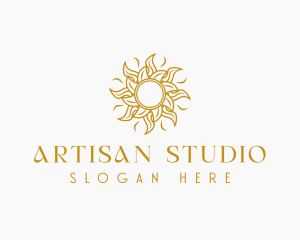 Artisanal Sun Petal logo design