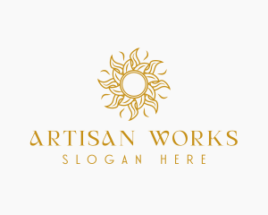 Artisanal Sun Petal logo design