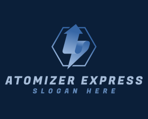 Hexagon Arrow Express Logistics logo design