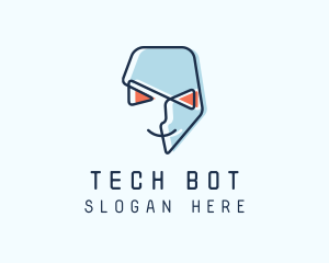 Cyber Robot Face logo