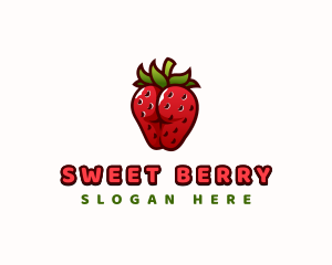 Kinky Strawberry Butt logo design