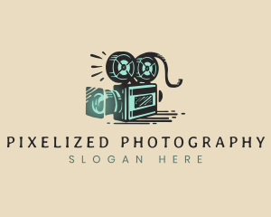 Vintage Camera Film Photography logo design