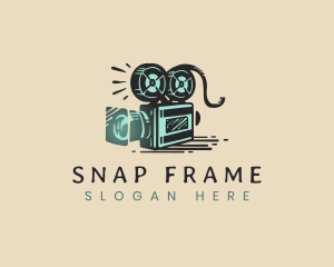 Vintage Camera Film Photography logo design