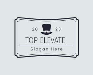 Masculine Top Hat Lifestyle logo design