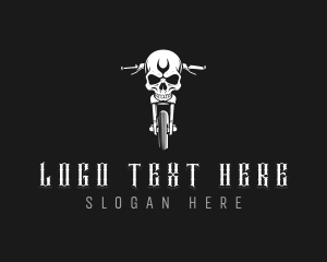 Skull Motorcycle Vehicle logo