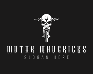 Skull Motorcycle Vehicle logo design