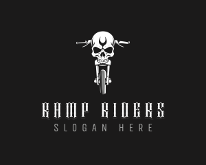 Skull Motorcycle Vehicle logo design