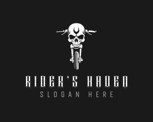 Skull Motorcycle Vehicle logo design