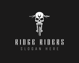 Skull Motorcycle Vehicle logo design