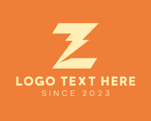 Yellow Thunder Letter Z logo
